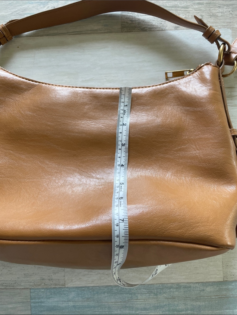 Zara Cognac Brown Faux Leather Shoulder Bag - Picture 10 of 16